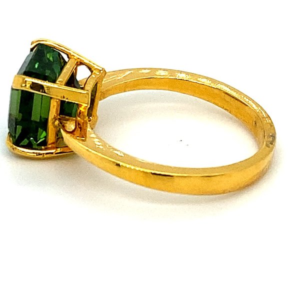 Certified Paraiba Tourmaline 4.60ct 22K Gold Ring - Picture 6 of 8